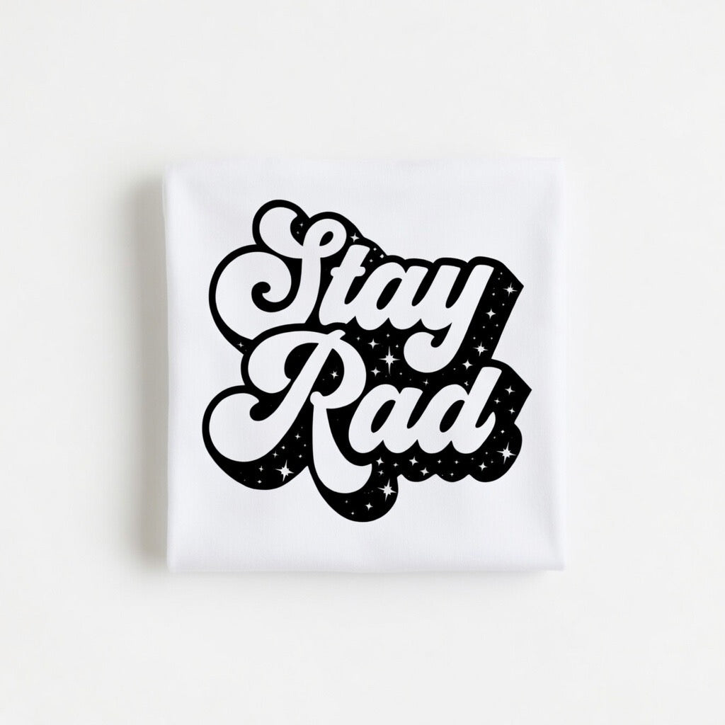 Stay Rad white toddler graphic T-Shirt