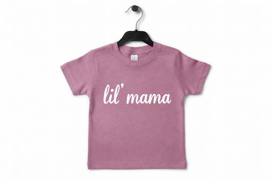 Lil mama heather mauve toddler graphic T-Shirt