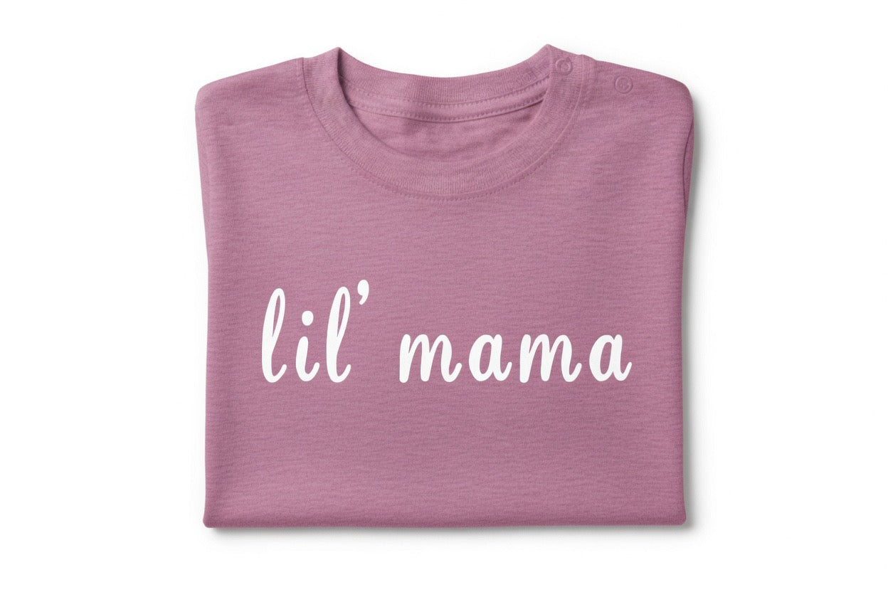 Lil mama heather mauve toddler graphic T-Shirt