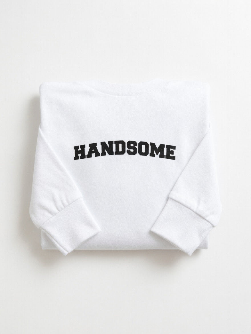 Handsome white long sleeve toddler graphic T-Shirt