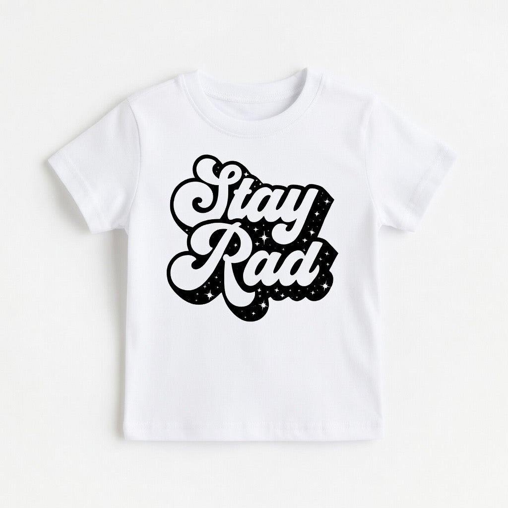Stay Rad white toddler graphic T-Shirt