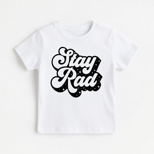 Stay Rad white toddler graphic T-Shirt