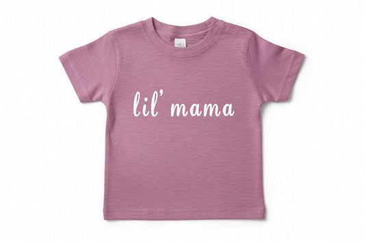 Lil mama heather mauve toddler graphic T-Shirt