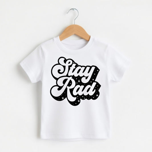 Stay Rad white toddler graphic T-Shirt